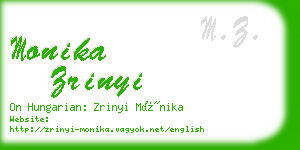 monika zrinyi business card